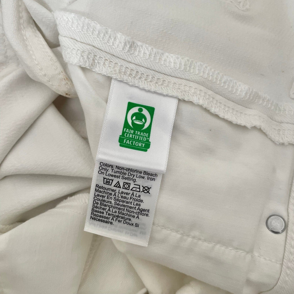 NWT!! J. CREW Slim Wide Jeans Stacked Buttons Solid White Size 29 Petite 29P