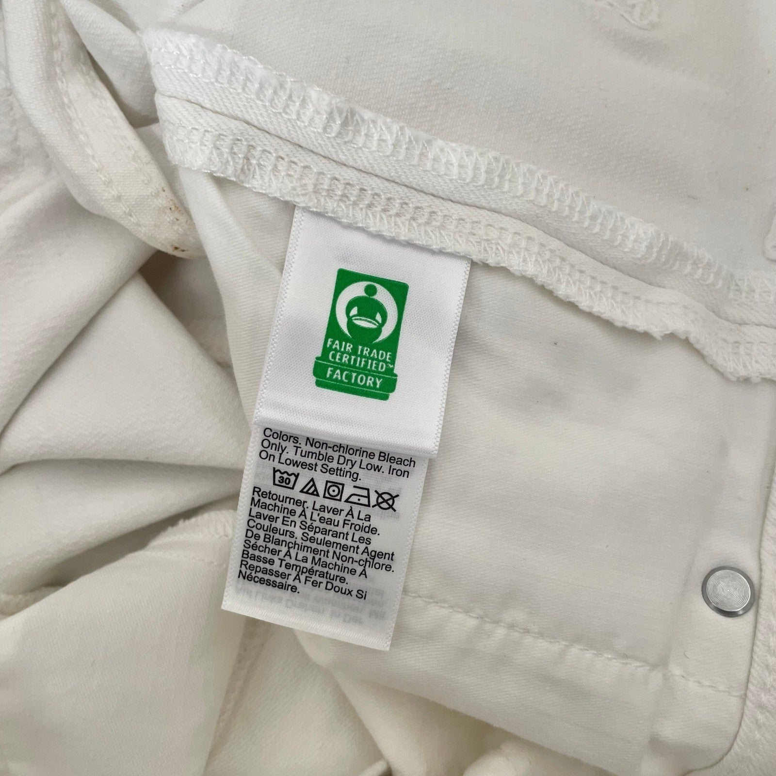 NWT!! J. CREW Slim Wide Jeans Stacked Buttons Solid White Size 29 Petite 29P
