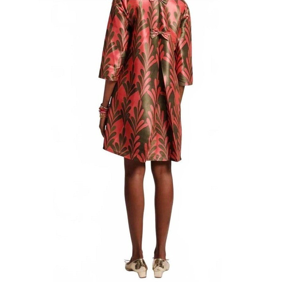 NWT!! FRANCES VALENTINE Diplomat Mini Dress Royal Palms Watermelon A-Line Large