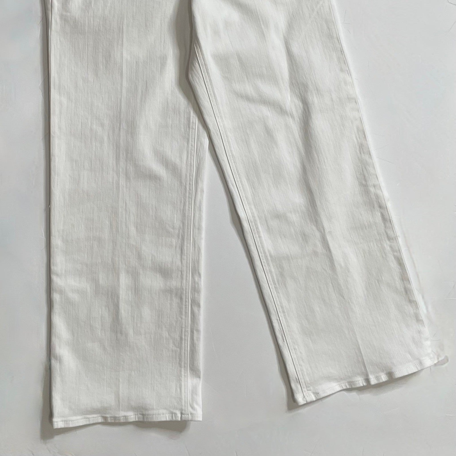 NWT!! J. CREW Slim Wide Leg Jeans Stacked Buttons Solid White Preppy Size 27