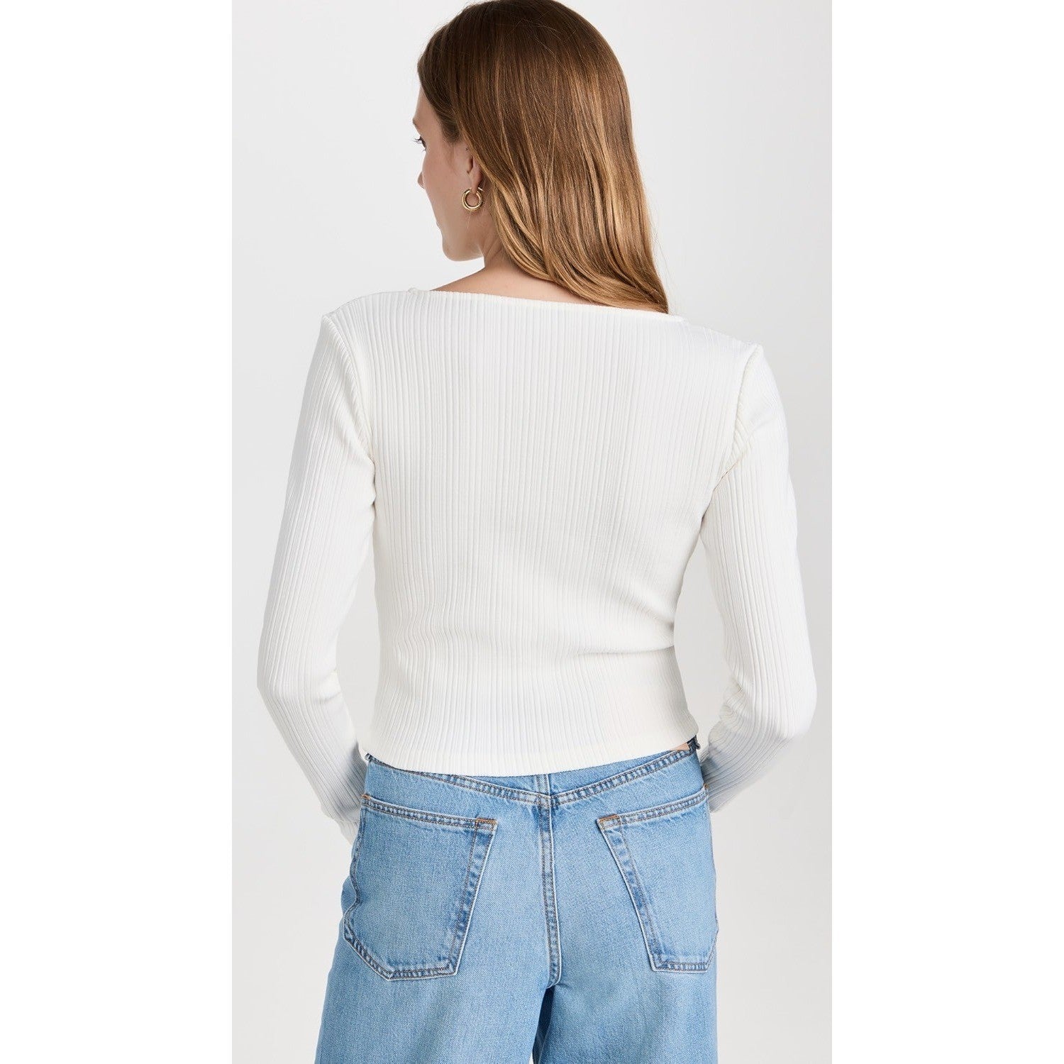 VINCE Pearl Button Cardigan Sweater Off White Ribbed Cropped V Neck X-Large