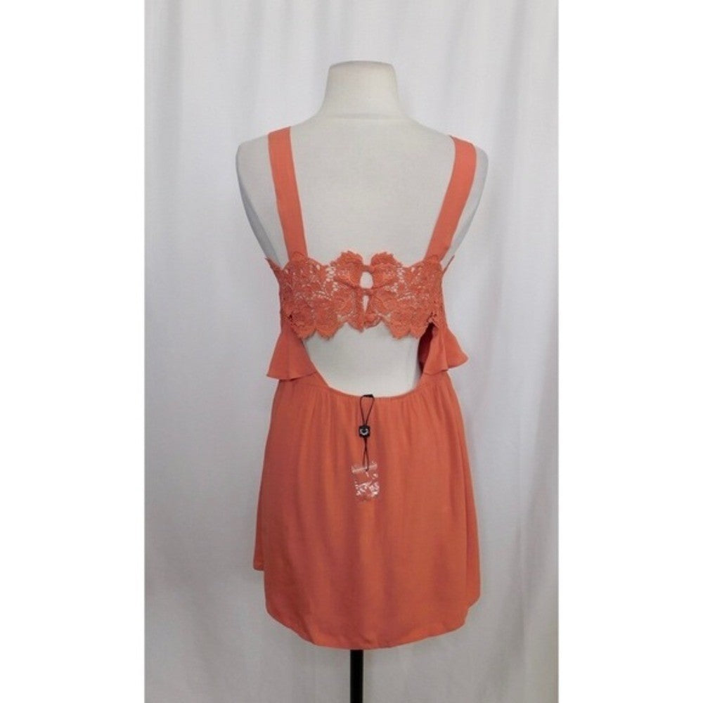 NEW!! FOR LOVE AND LEMONS Sienna Dress Lace Keyhole Mini Party Romantic Small