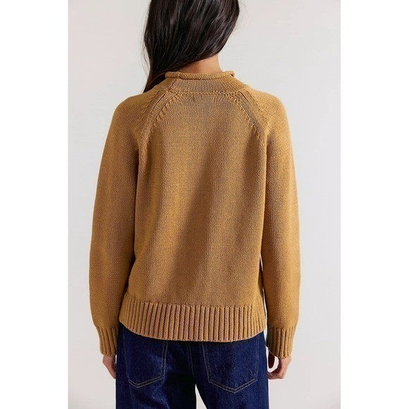 NWT!! FREE PEOPLE x L.L. BEAN Cotton Rollneck Sweater Hiking Boots Large