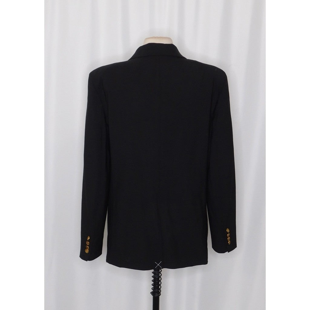 NWT!! J. CREW Vivienne Blazer Italian Bi-Stretch Wool Blend Black Preppy Size 16