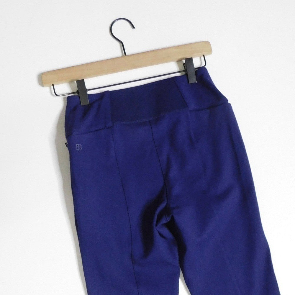 BETABRAND Power Down Skinny Yoga Dress Pants Solid Purple Office Stretch X-Small