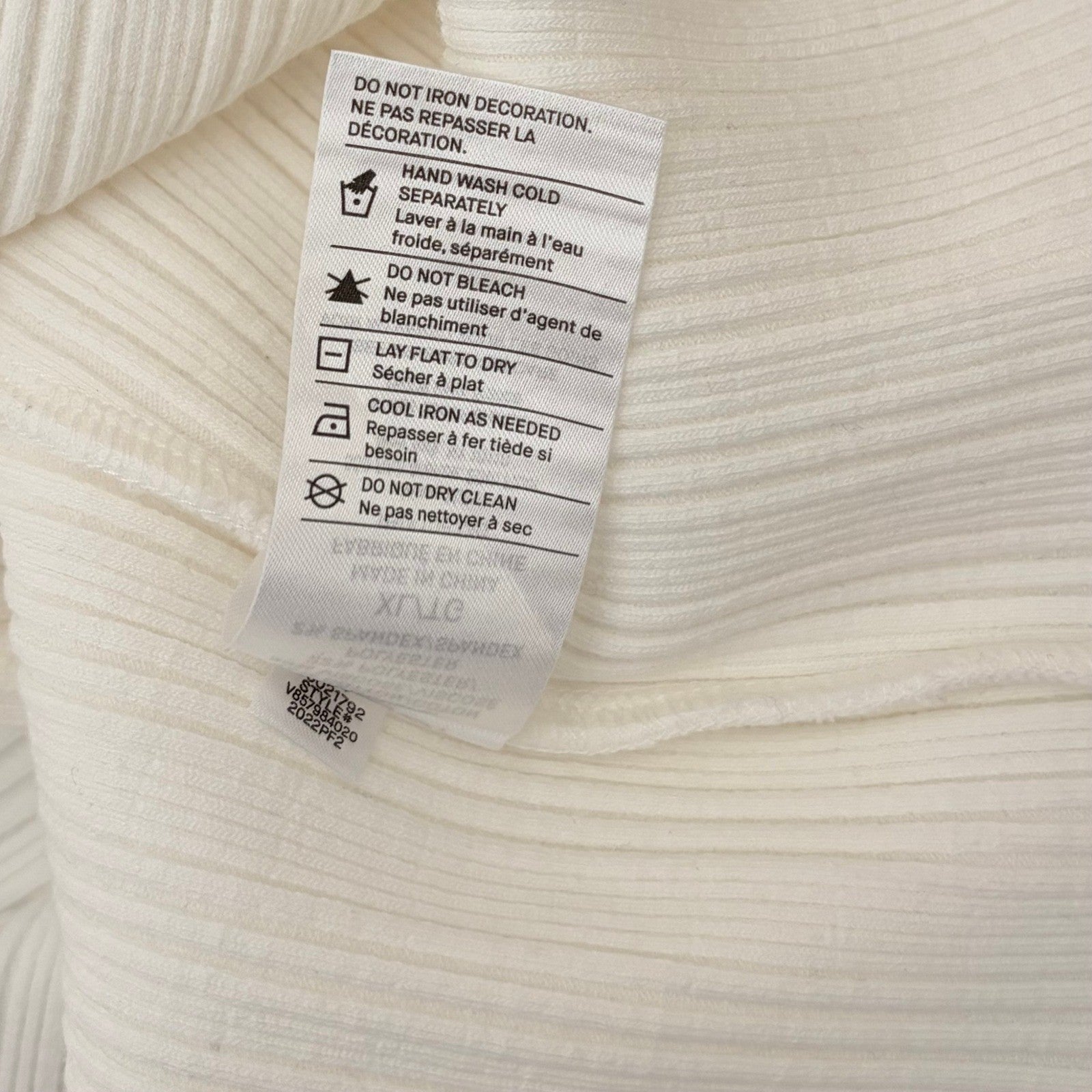 VINCE Pearl Button Cardigan Sweater Off White Ribbed Cropped V Neck X-Large