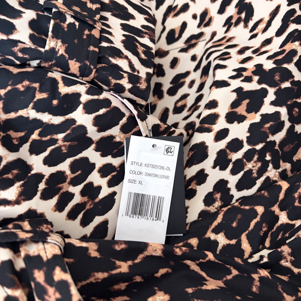 NWT!! KATE SPADE New York Leopard Belted Longline Double Breasted Trench Coat XL