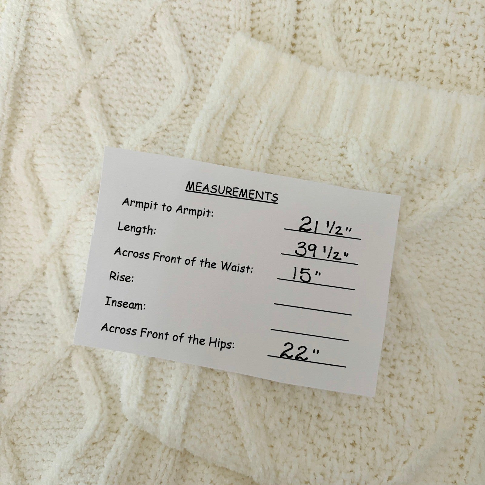 BEACH RIOT Rinna Chenille Robe Cream Cable Knit Belted Pockets X-Small Small