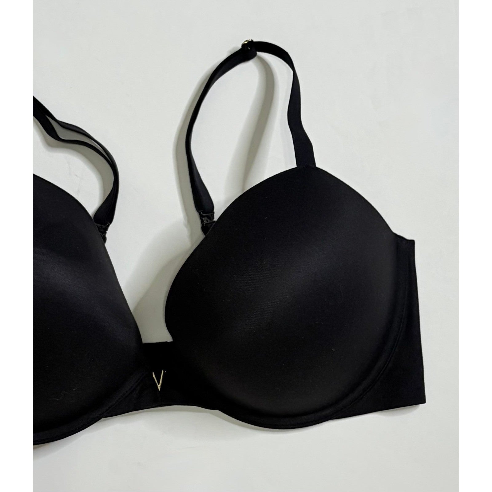 VICTORIA'S SECRET Black Push-Up Convertible Bra Padded Solid 38DD