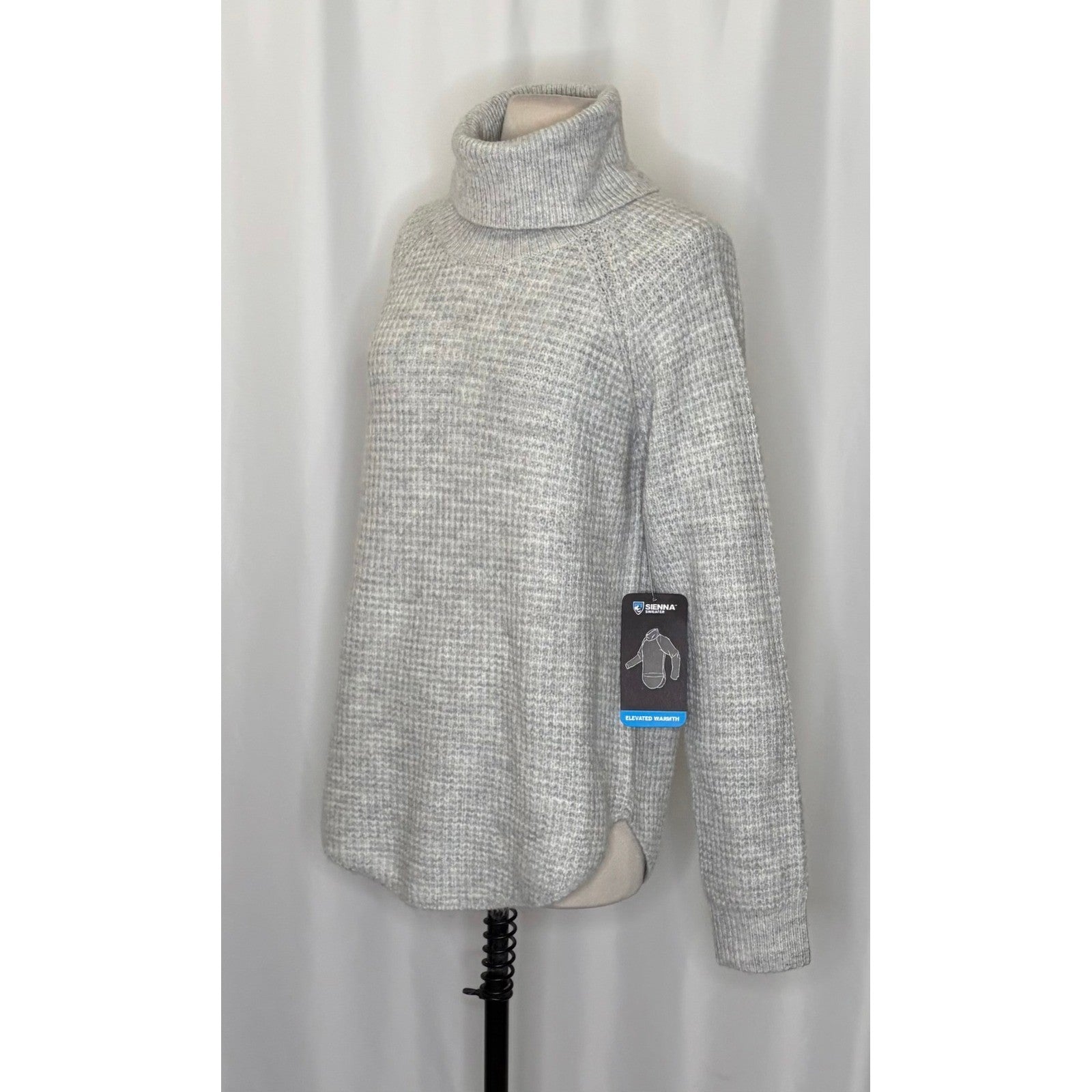 NWT!! KÜHL Sienna Sweater Turtleneck Cowl Pullover Ash Gray Knit Kuhl Medium