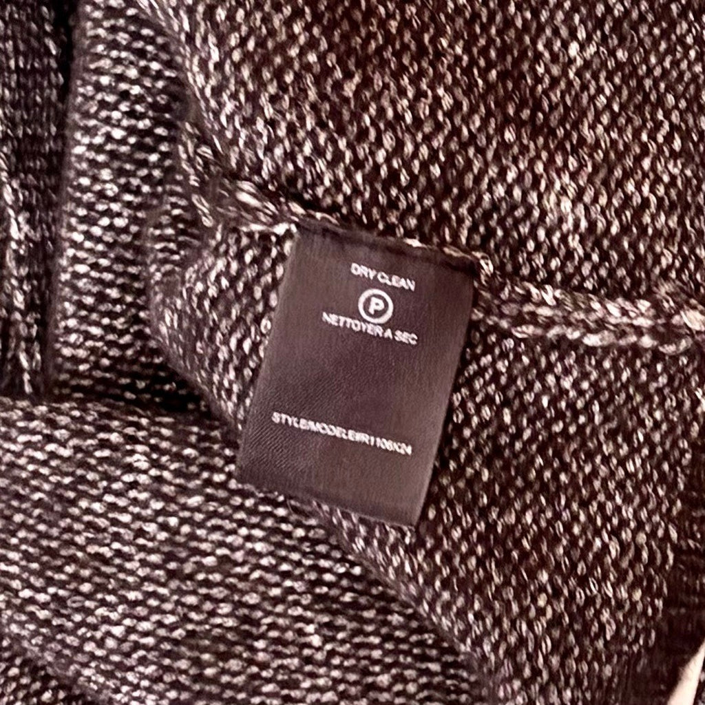 NWT!! ROBERT RODRIGUEZ Wool Blend Charcoal Ruffled Cardigan Cape Sweater X-Small