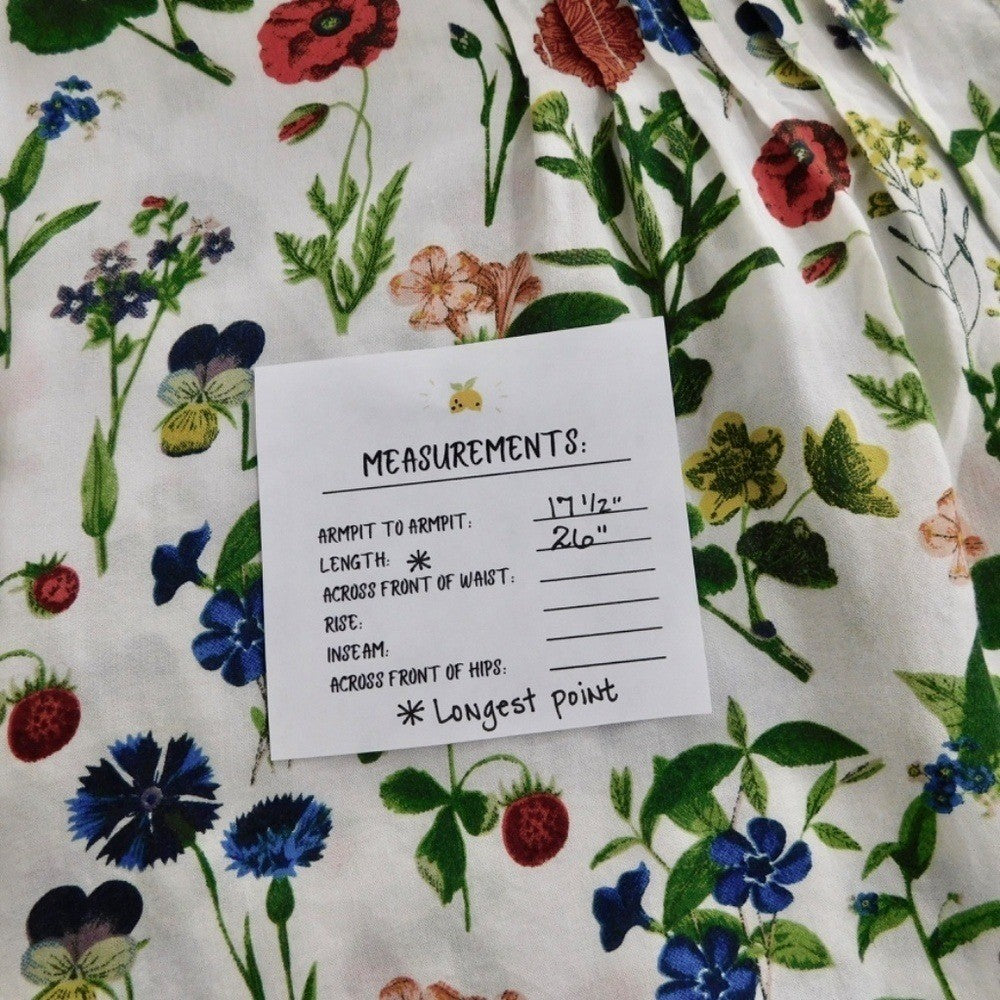 Anthropologie MAEVE Maya Floral Fluttered Top Blouse Strawberry Fruit Berries 2