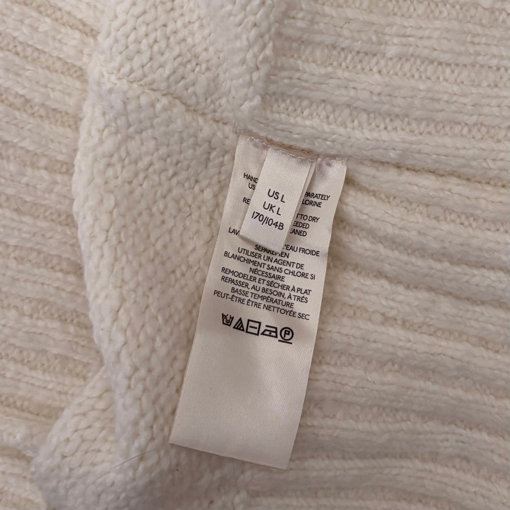 Revolve FREE PEOPLE Brookside Tunic Sweater Ivory Slouchy Solid Scoop Large