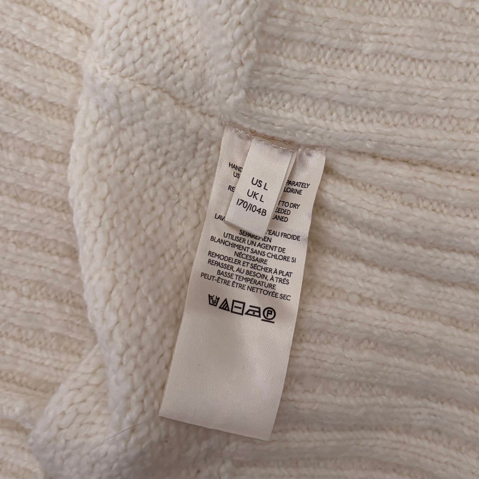Revolve FREE PEOPLE Brookside Tunic Sweater Ivory Slouchy Solid Scoop Large