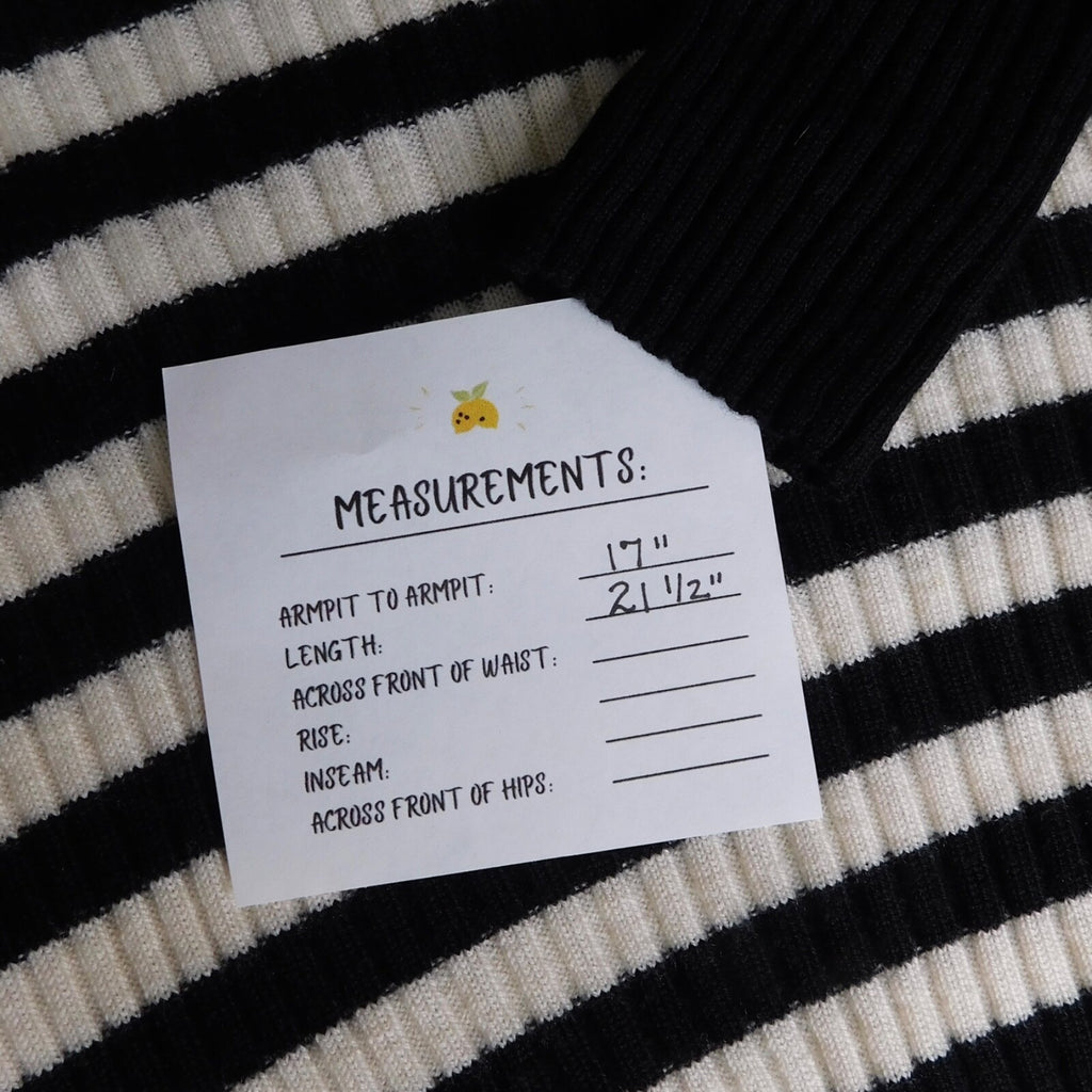 ATM Anthony Thomas Melillo Striped Ribbed Knit Merino Wool Sweater Large