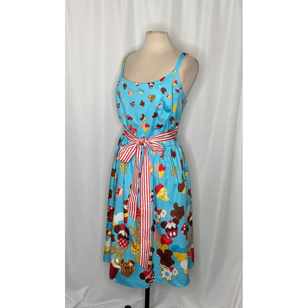 DISNEY The Dress Shop Food Icons Treats Dress Smocked Retro Disneyland Size 2X