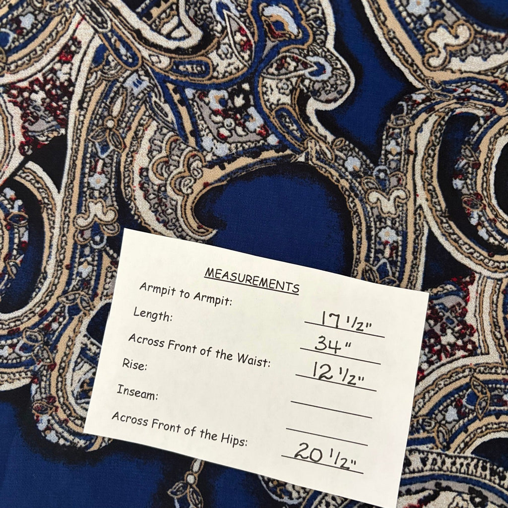 NEW!! WHBM Blue Paisley Smocked Waist Lace-Up Dress White House Black Market 0