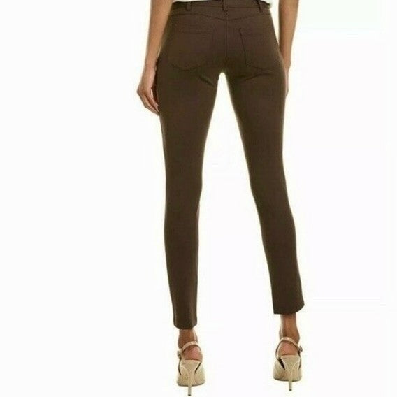 J. MCLAUGHLIN Brown Becca Tapered Trousers Pants Stretch Pockets Legging Size 14
