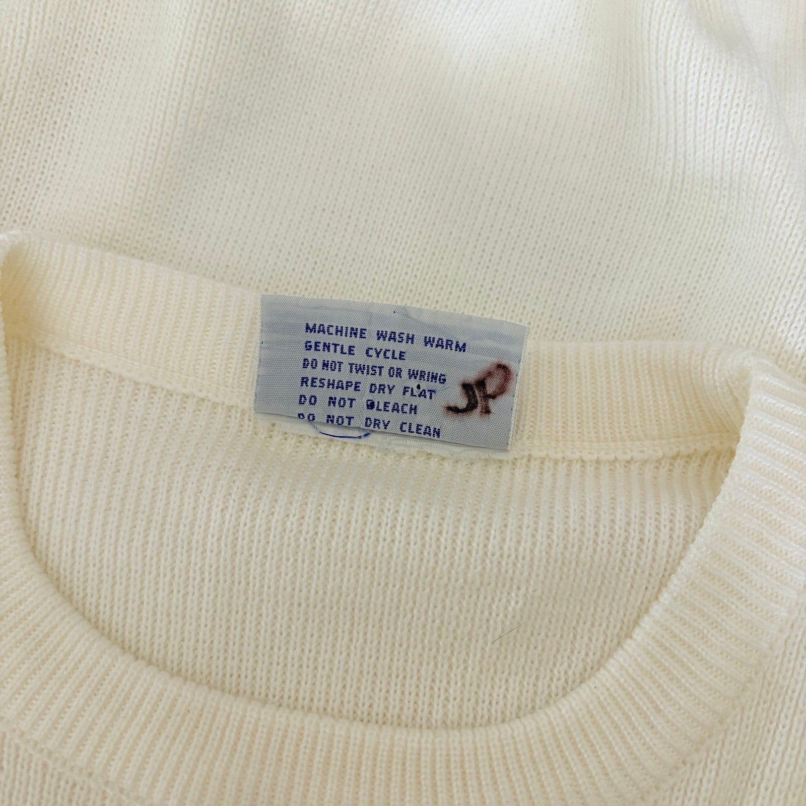 Vintage MEISTER White Stripe Sleeves Sweater Pullover Knit Sporty Outdoors Small