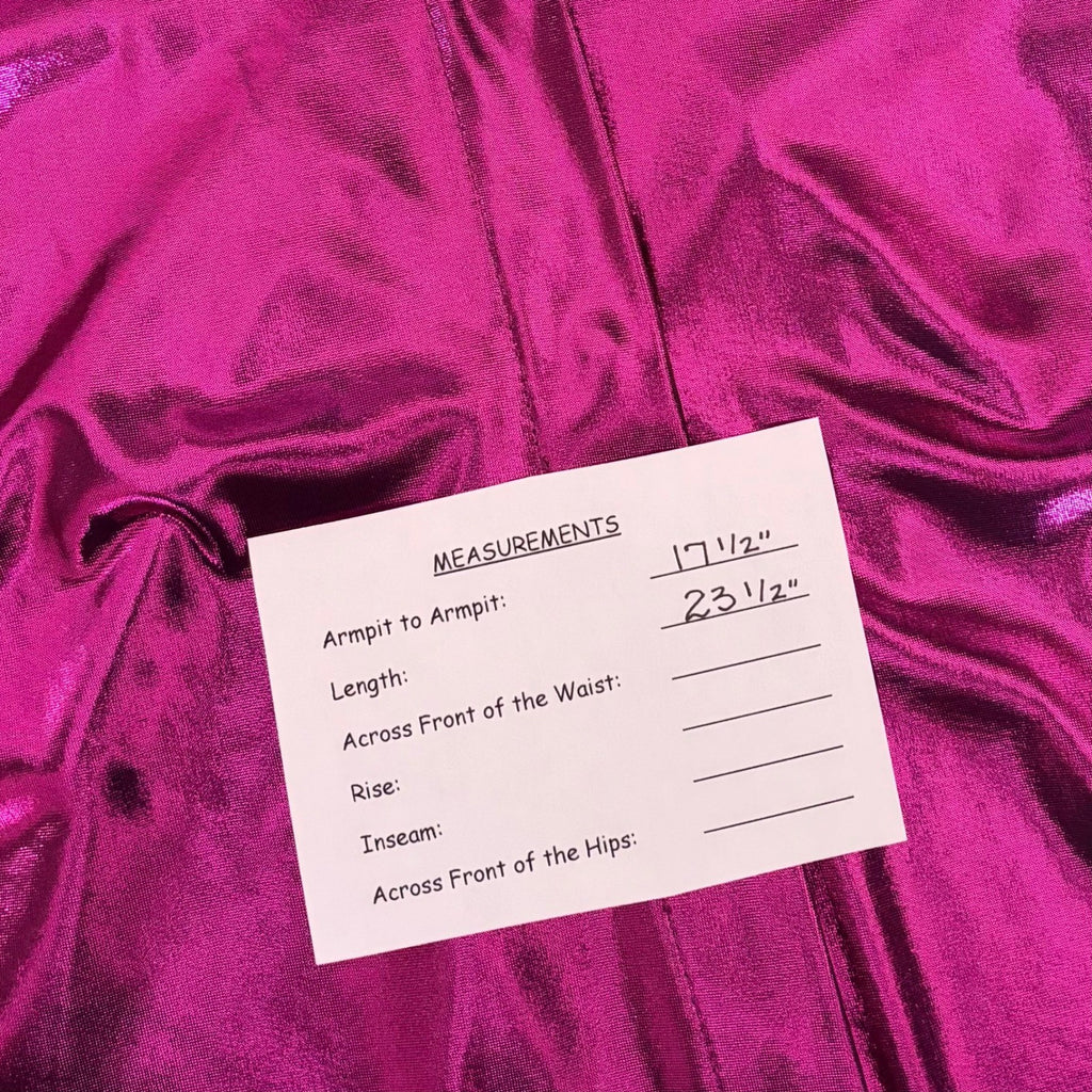 By ANTHROPOLOGIE Magenta Pink Shimmer Shine Lamé Buttondown Top Blouse X-Small