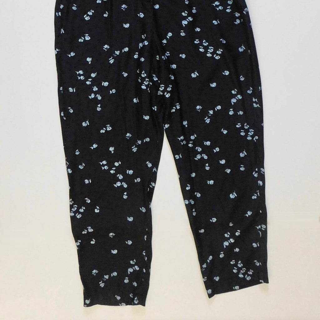 REBECCA TAYLOR Tailored Leandra Silk Floral Tie Waist Jumpsuit Jacquard Size 8