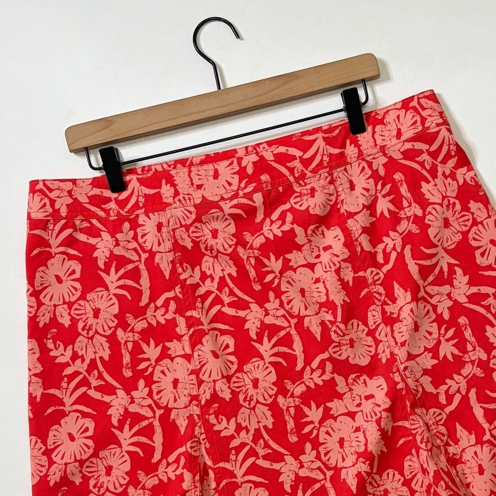 RIPSKIRT Hawaii Rip Skirt Length 2 Wrap Skirt Pink Floral Hibiscus X-Large