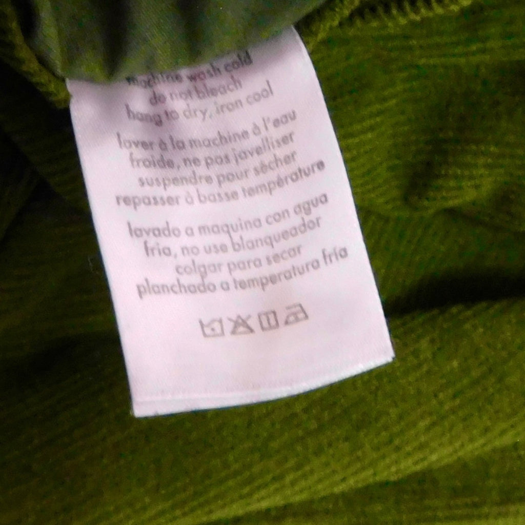 NWT!! WEWOREWHAT Elastic Back Corduroy Pants Basil Green Preppy Academia X-Small