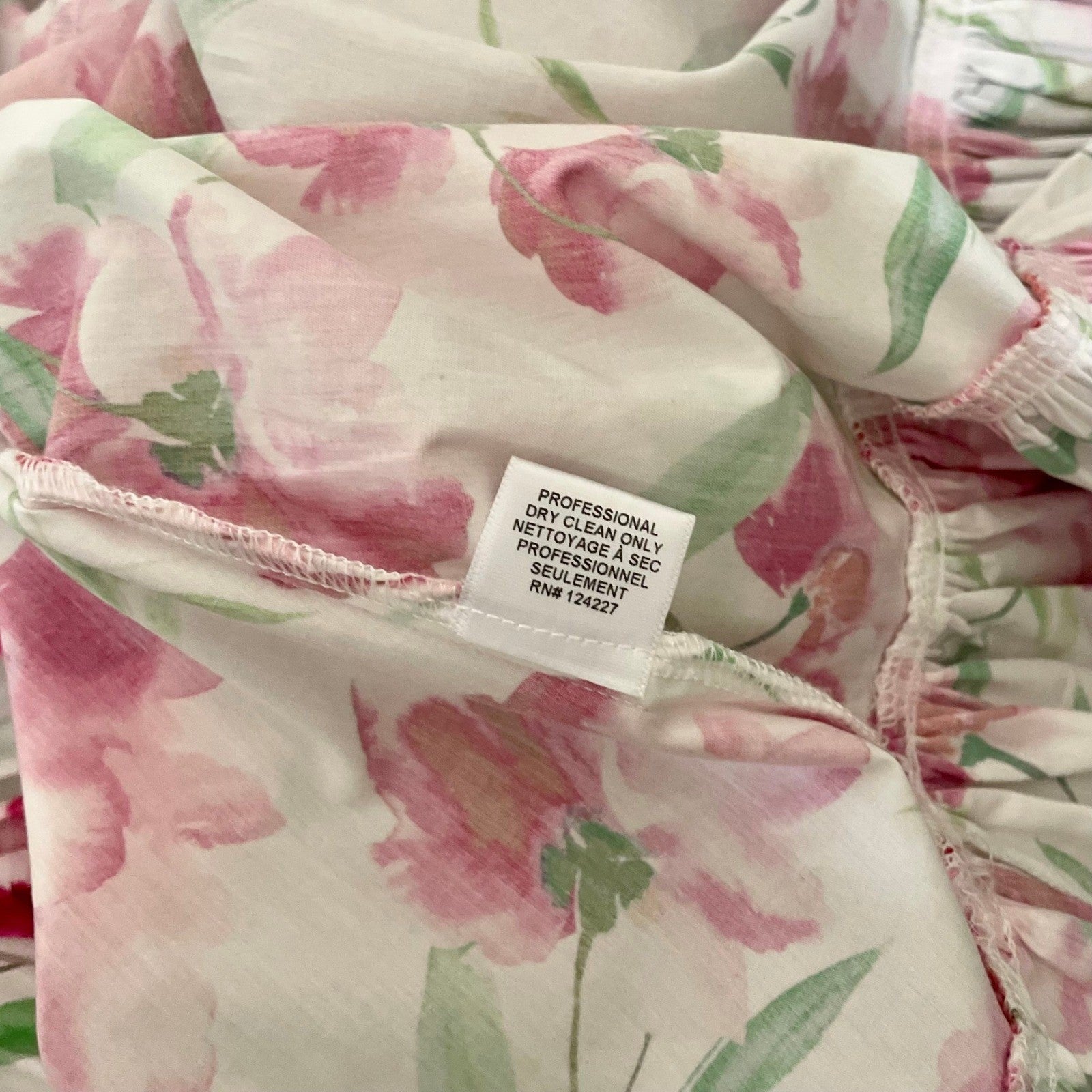 MISA Los Angeles Selma Floral Dress Ruffled A-Line Mini White Pink X-Small