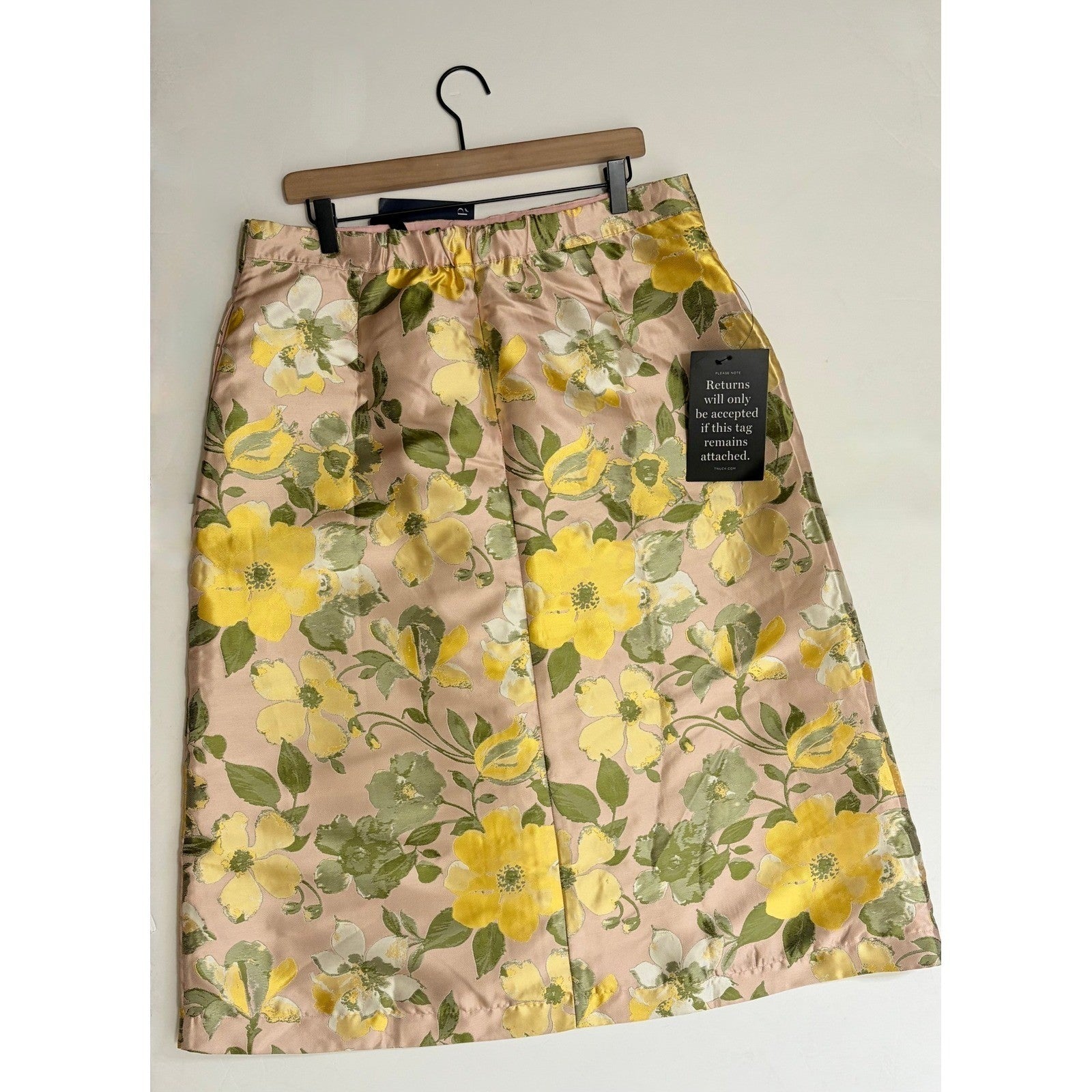 NWT! Tuckernuck POMANDER PLACE Floral Lotus Jacquard Adalyn Midi Skirt X-Large