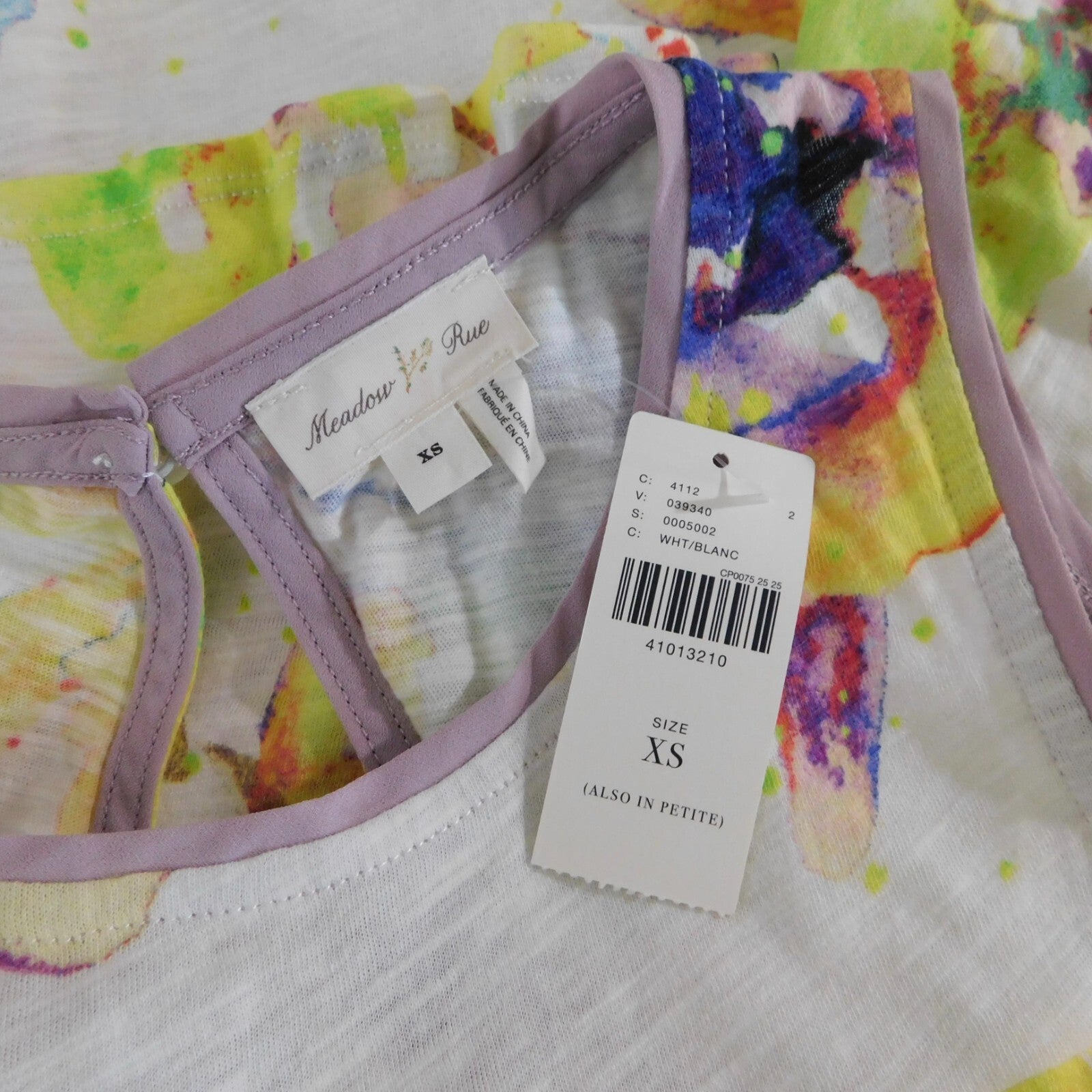 NWT!! Anthropologie MEADOW RUE Cantara Floral Knit Tiered Tank Top X-Small