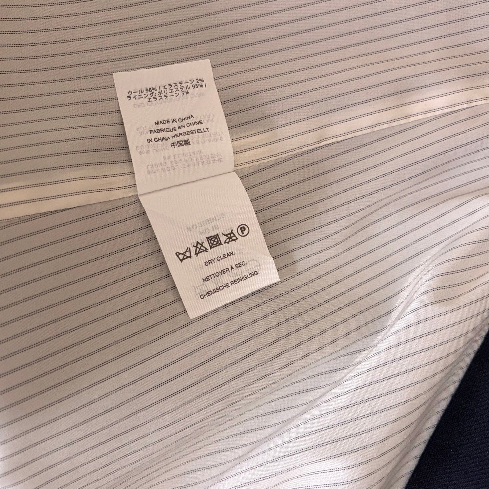 J. CREW Regent Blazer Navy Blue Wool Flannel Striped Lining Single Button 12