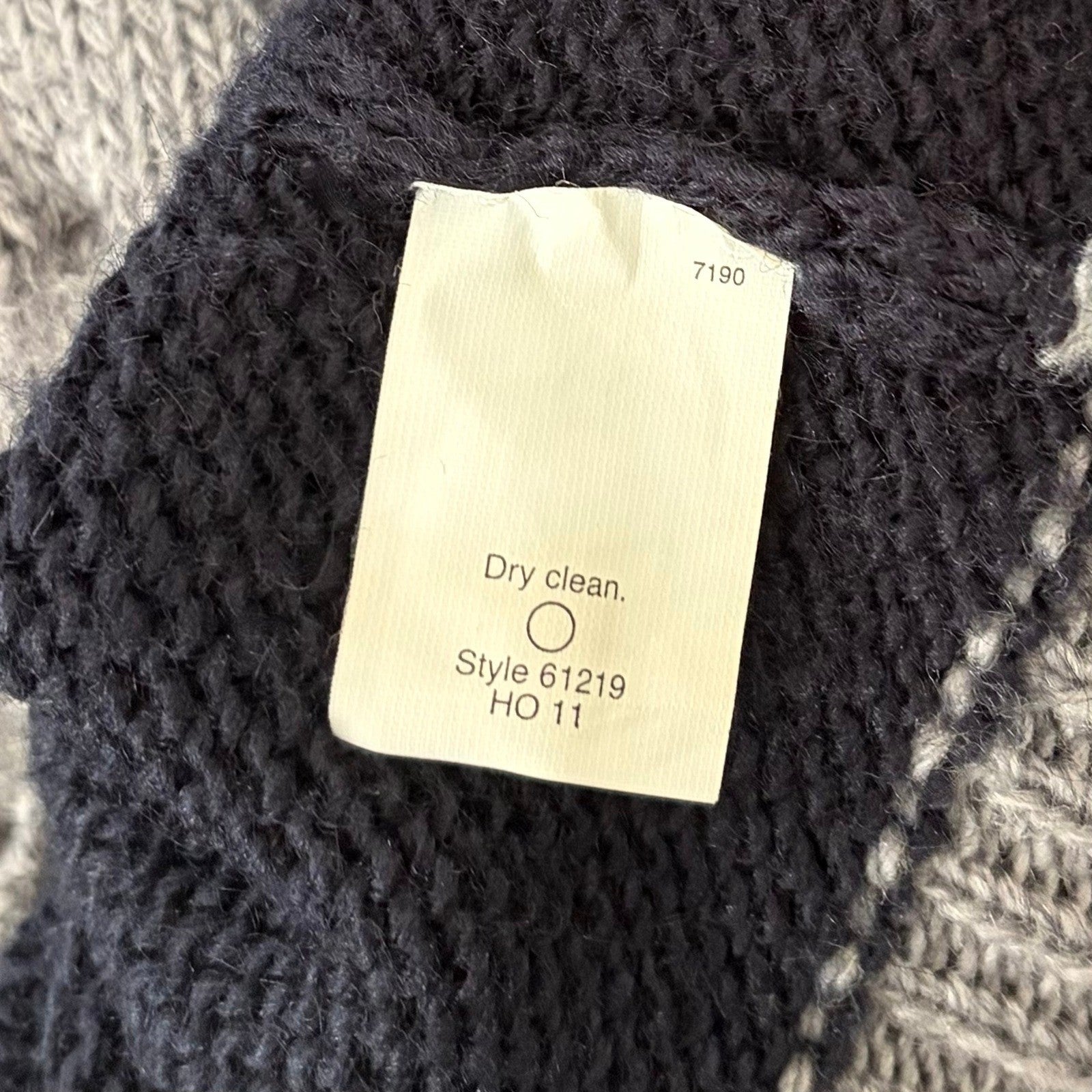 J. CREW Shawl Collar Boyfriend Cardigan Sweater Wool Mohair Navy Blue Gray XS