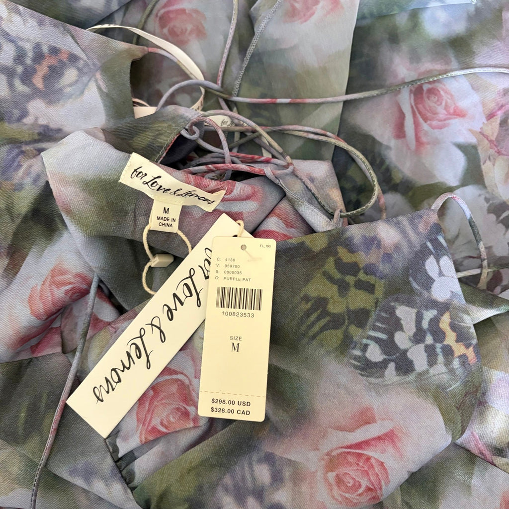 NWT!! Anthropologie FOR LOVE & LEMONS Elea Floral Ruffle Maxi Dress Medium