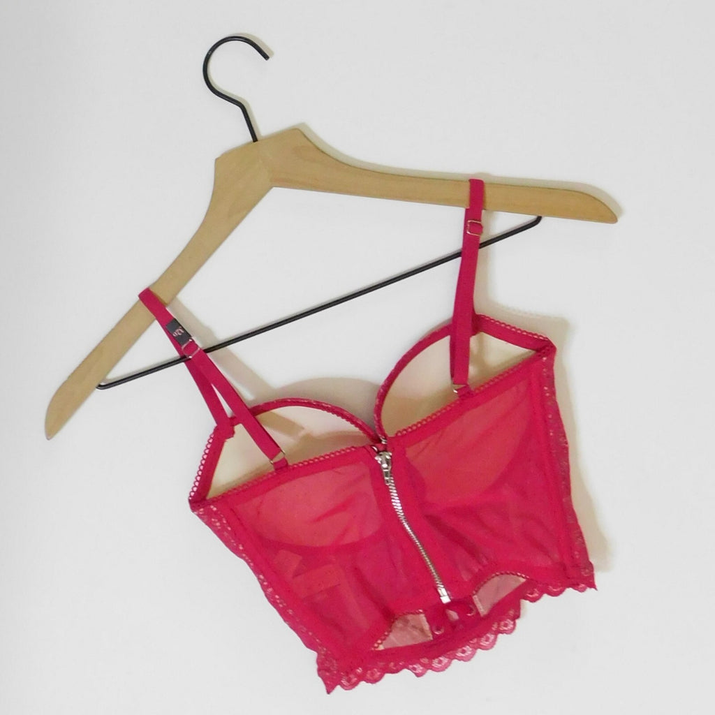 NWT!! VICTORIA'S SECRET Padded Demi-Buste Cousinne Longline Lace Bra 32D