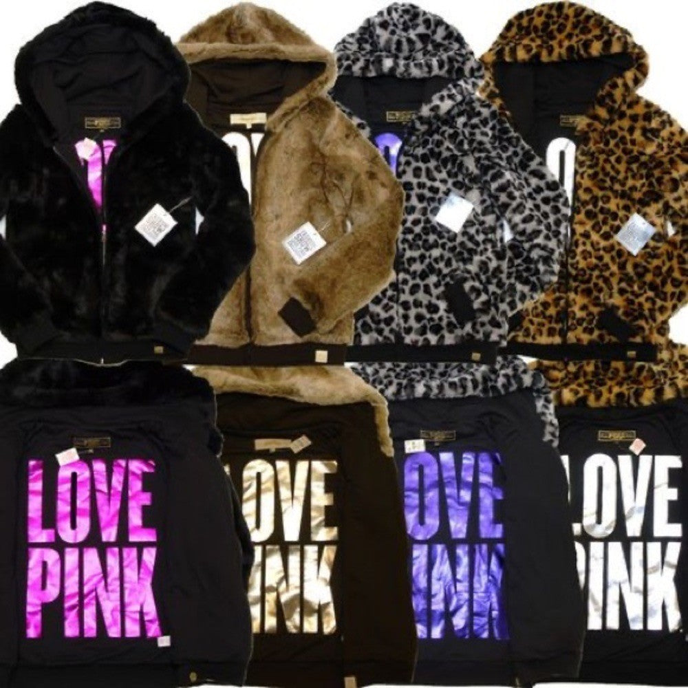 Victoria's Secret PINK Limited Edition Reversible Fur Coat Black Fashion Show S