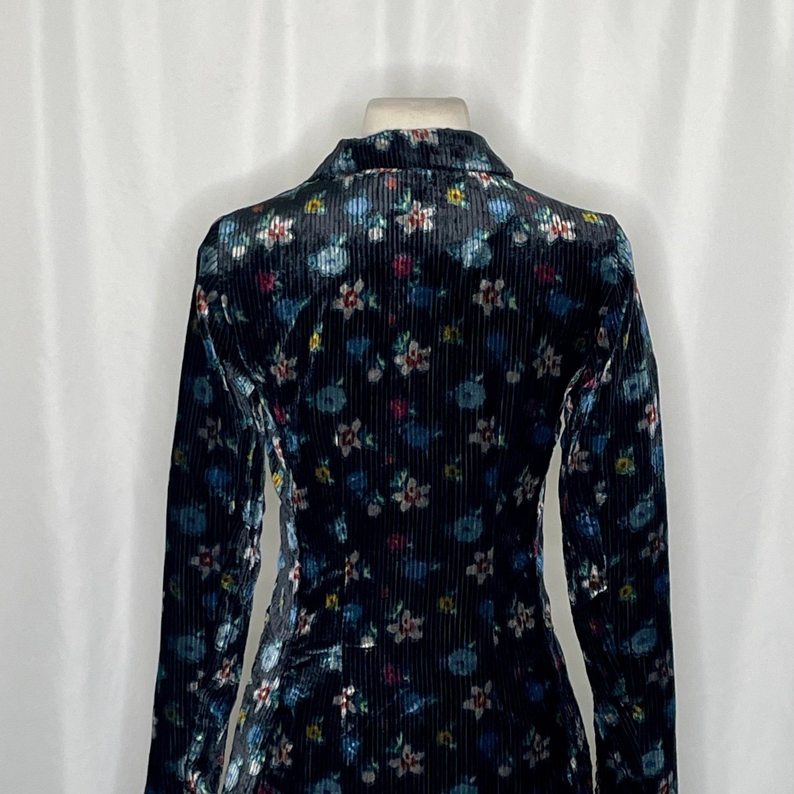 Anthropologie ETT:TWA Blooming Floral Corduroy Blazer Jacket Academia Size 2