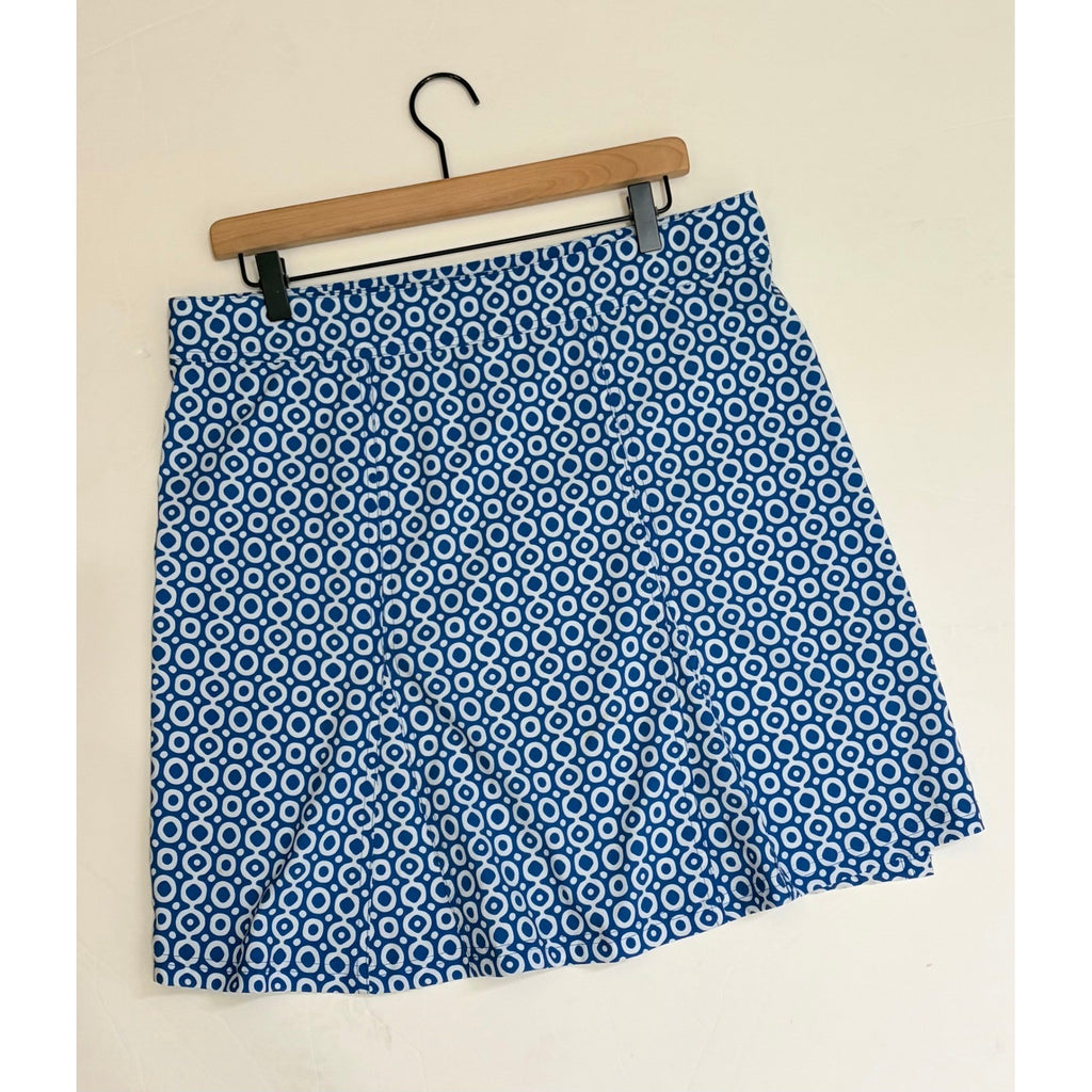 RIPSKIRT Hawaii Rip Skirt Length 2 Wrap Skirt Blue Dot Dot Dot Geometric Large