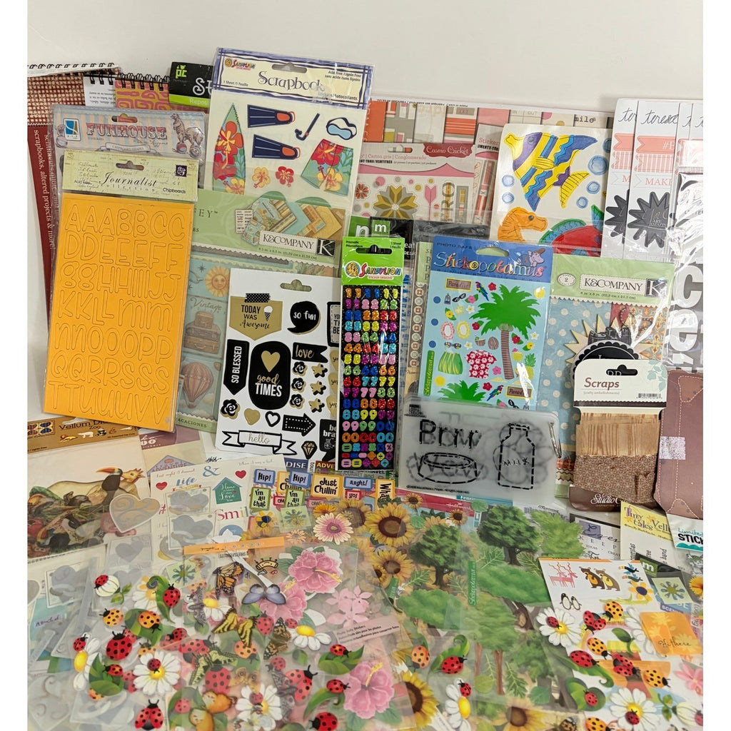 HUGE Lot Vintage Modern Scrapbook Junk Journaling Stickers Stickopotamus