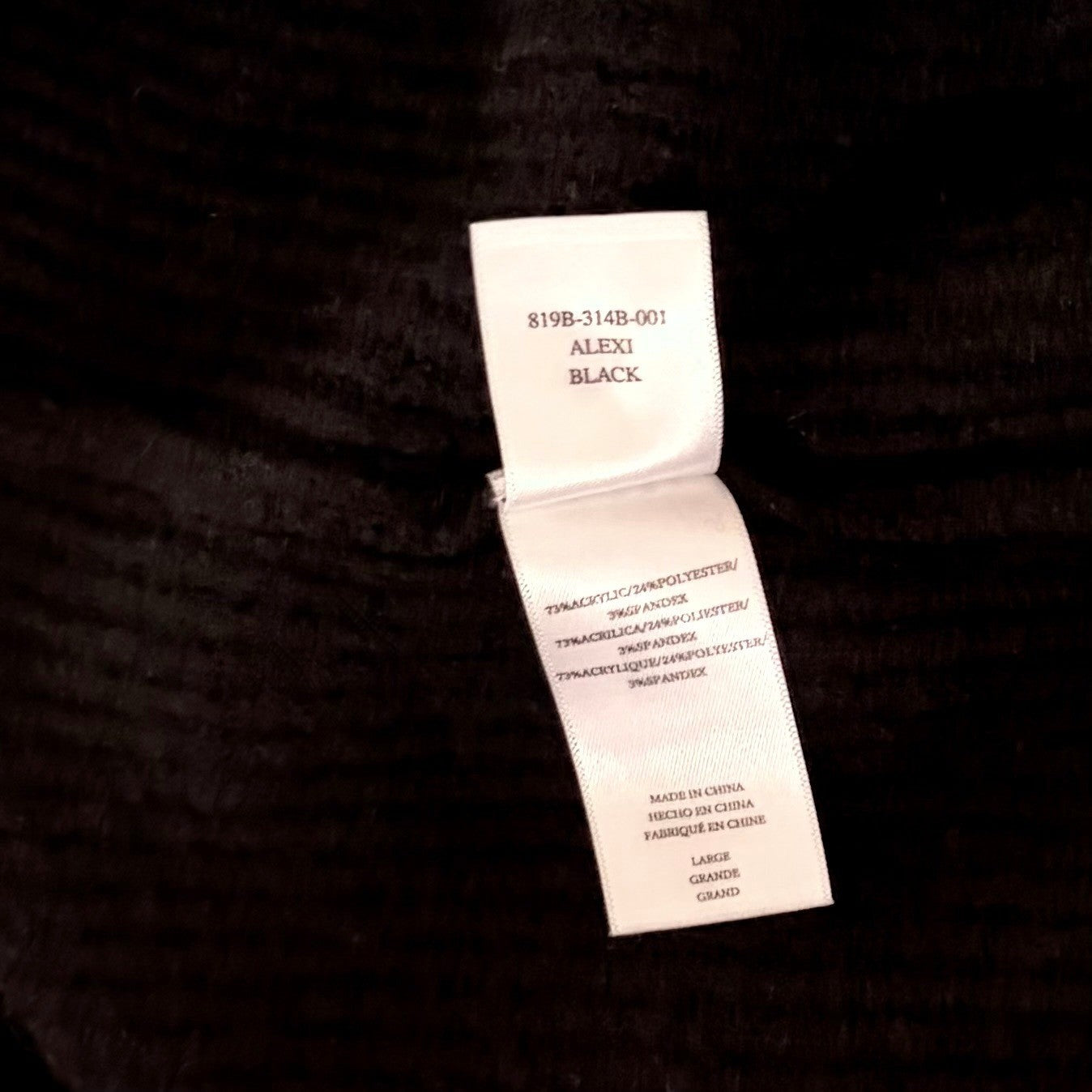 RAILS Alexi Cutout Sweater Solid Black Ribbed Pullover Knitwear Large