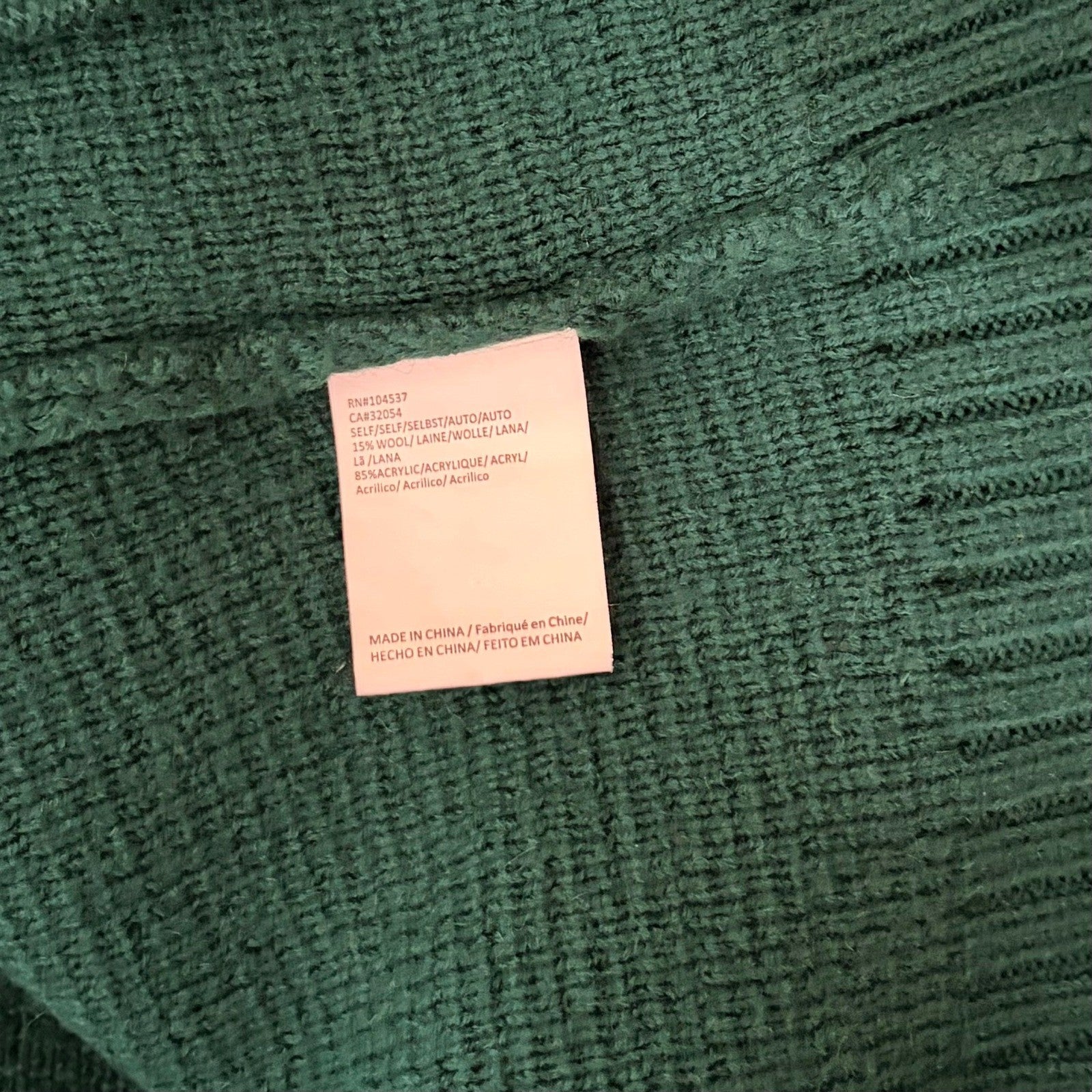 Anthropologie TINY Reindeer Cardigan Sweater Wool Blend Pockets Green X-Small