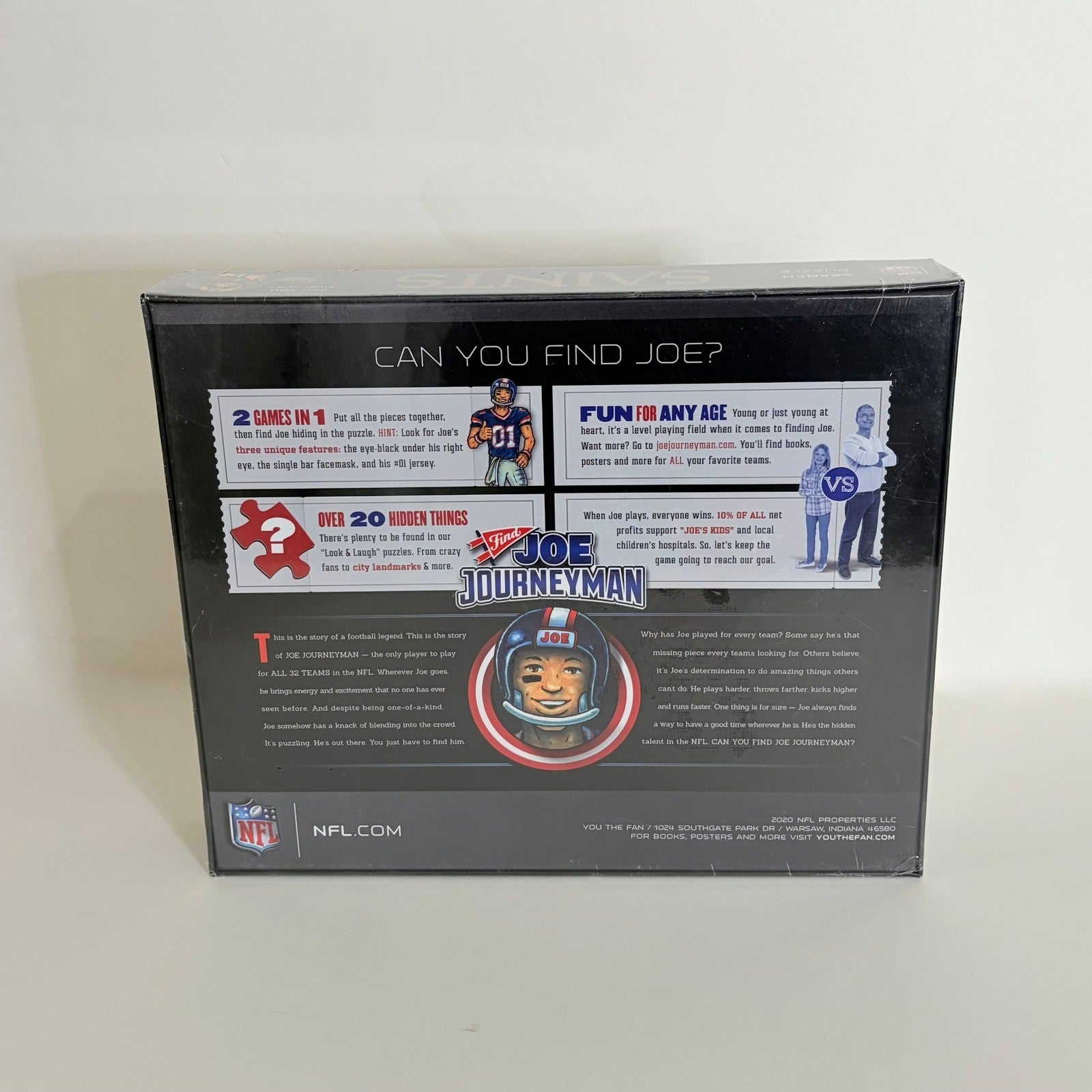 NWT!! Sealed NFL New Orleans Saints YouTheFan 500 Piece Joe Journeyman Puzzle