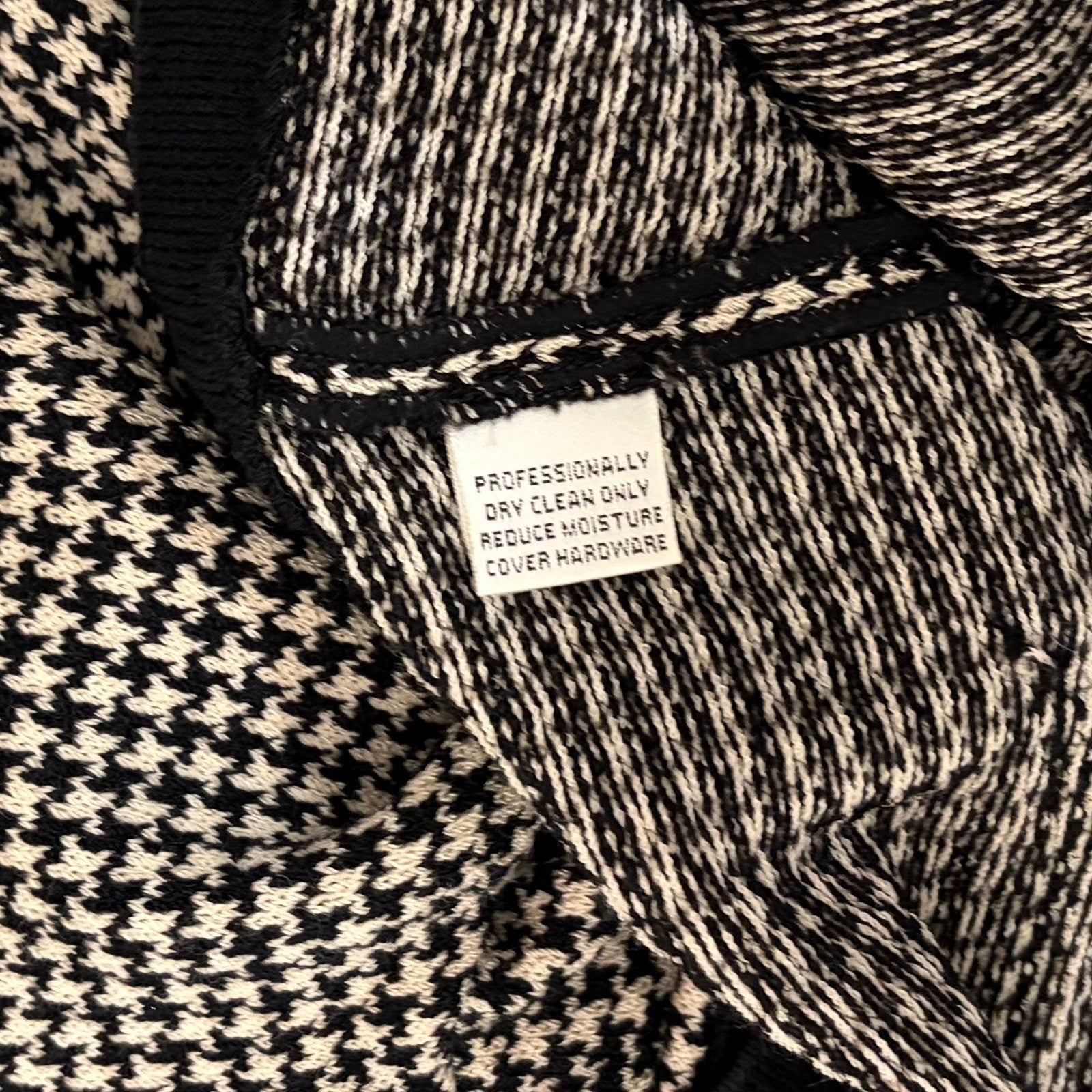 ST. JOHN Collection by Marie Gray Black Ivory Houndstooth Blazer Jacket Size 6
