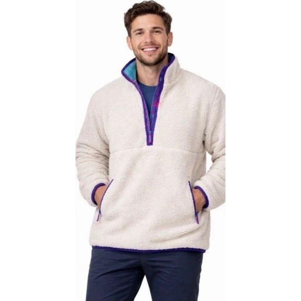 CHUBBIES Reversible The Party In the Front Pullover Multicolor Sherpa Jacket M