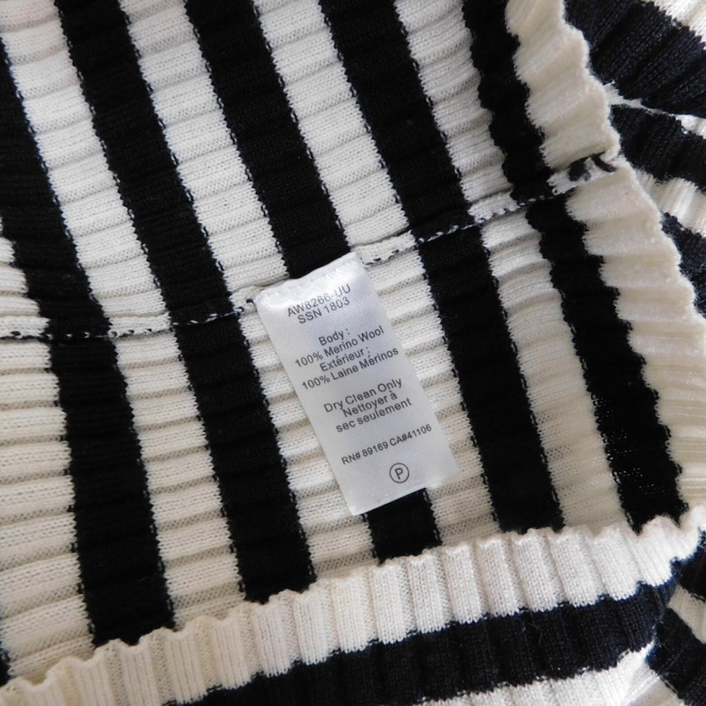 ATM Anthony Thomas Melillo Striped Ribbed Knit Merino Wool Sweater Large