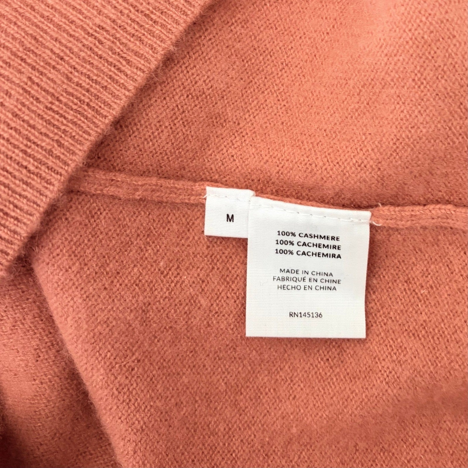 NAADAM Cashmere Crewneck Pullover Sweater Knitwear Terracotta Pink Medium