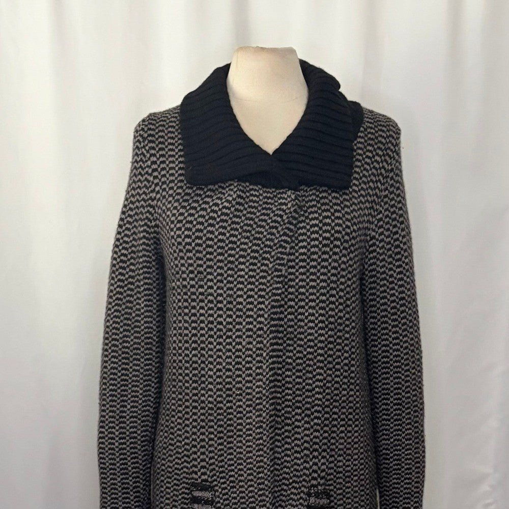 MARGARET O'LEARY Angora Cashmere Wool Long cardigan Sweater Jacket Medium