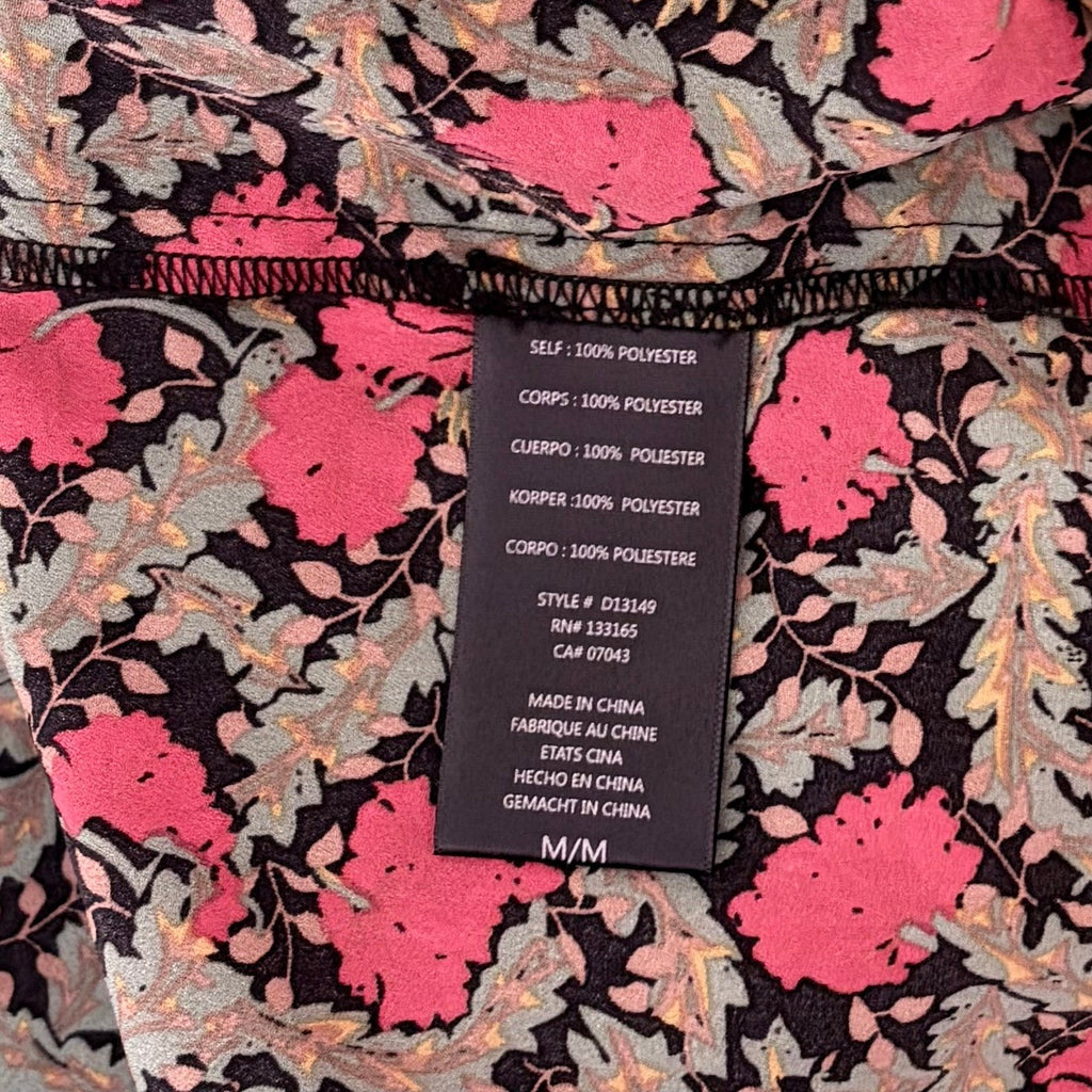 Anthropologie ERI + ALI Iona Floral Soft Swing Blouse Tiered Top Shirt Medium