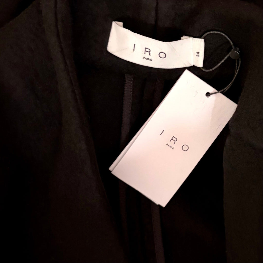 NWT!! IRO Nicky Wool Cashmere Blend Shawl Collar Long Sleeve Wrap Coat 34 XS