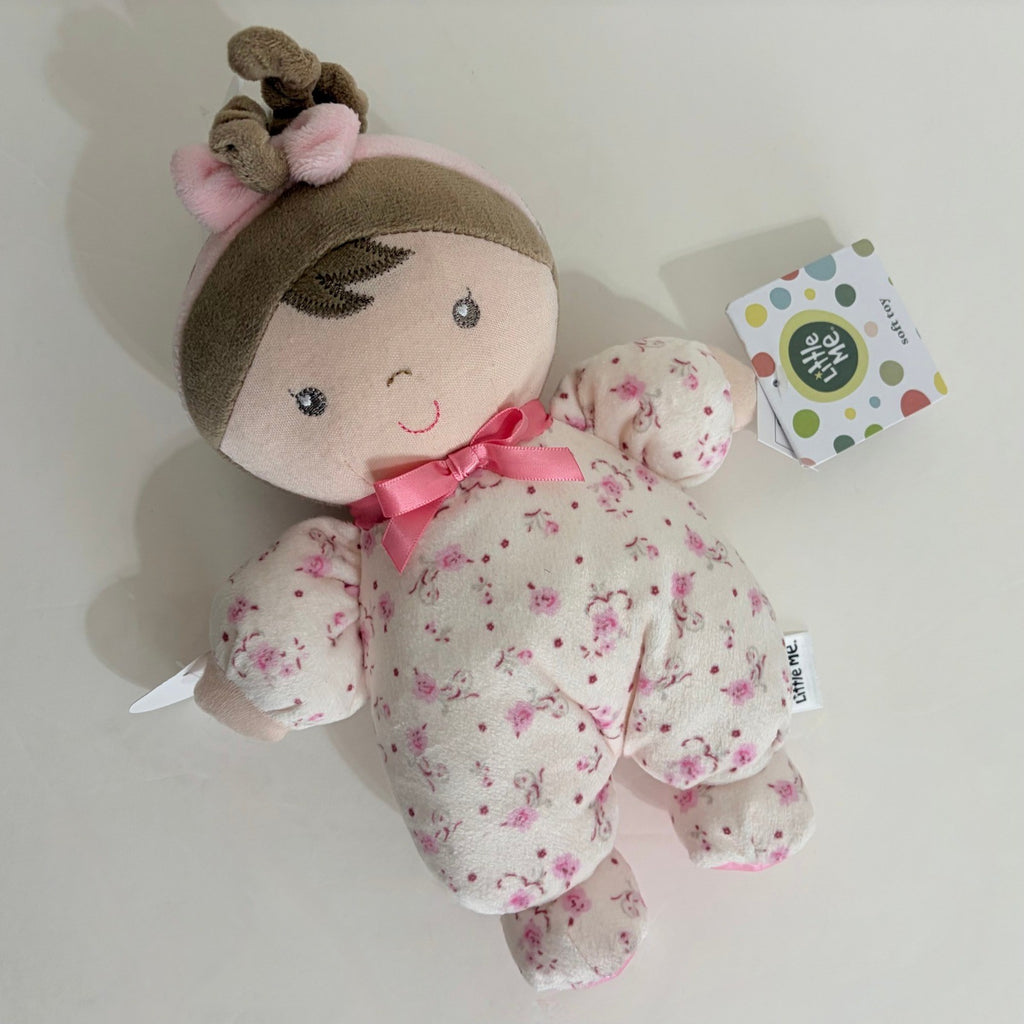 NWT!! LITTLE ME Jackie Retro 10" First Plush Doll Floral Pink Baby Toddler