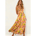 Anthropologie HUTCH Fruit High-Low Wrap Maxi Dress Glenne Tie Waist X-Small